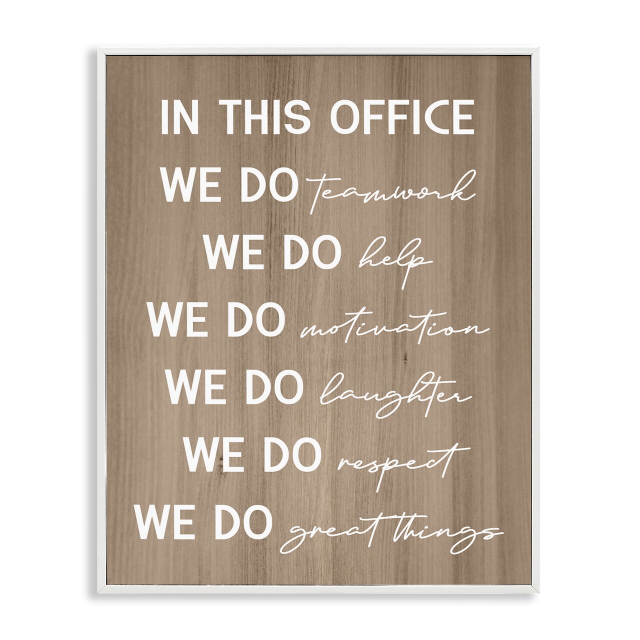 Stupell Industries In This Office Motivational Framed Giclee Wall Art Design by Daphne Polselli